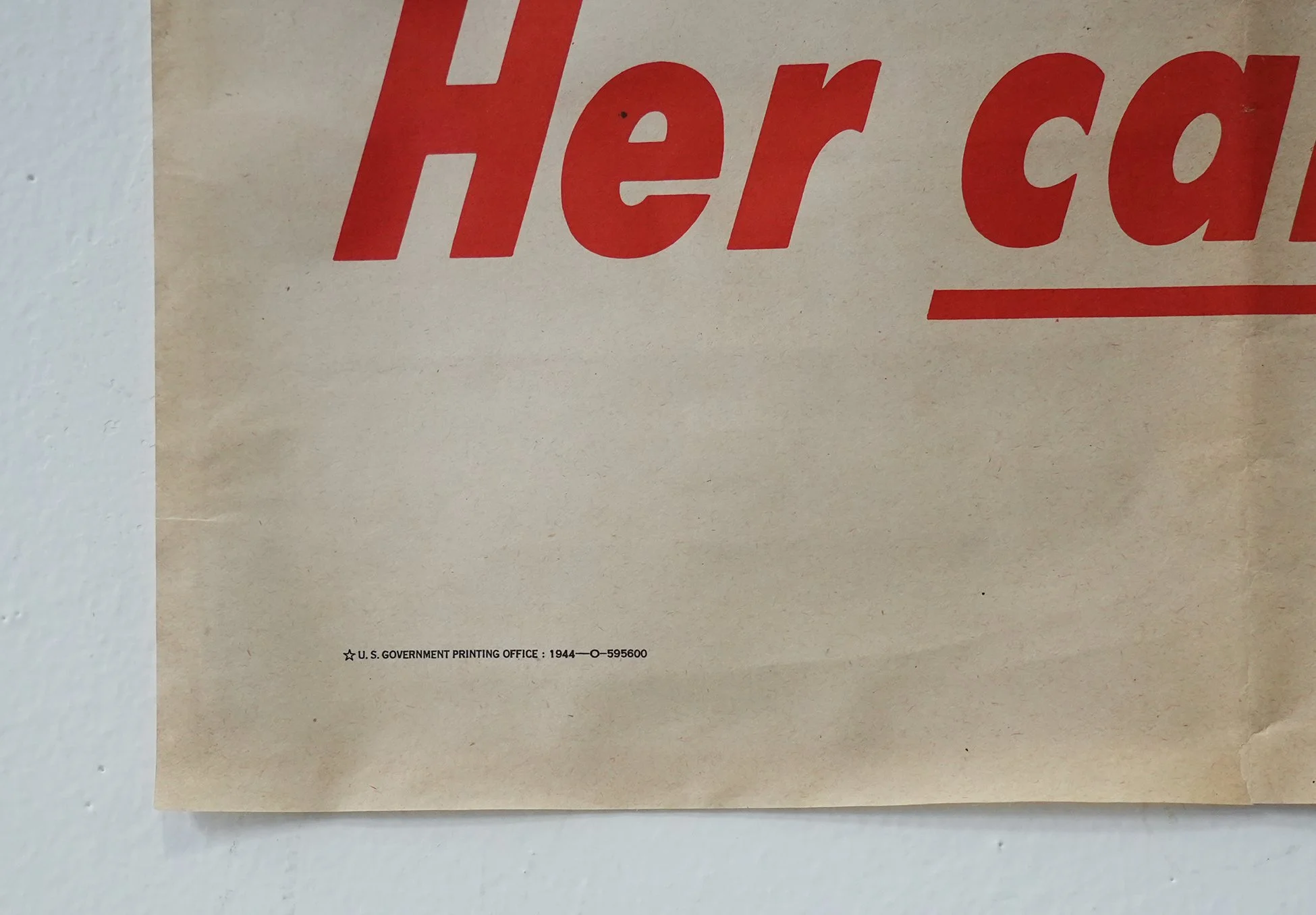 Original Large Size C.1944 Victor Keppler WWII Propaganda Poster